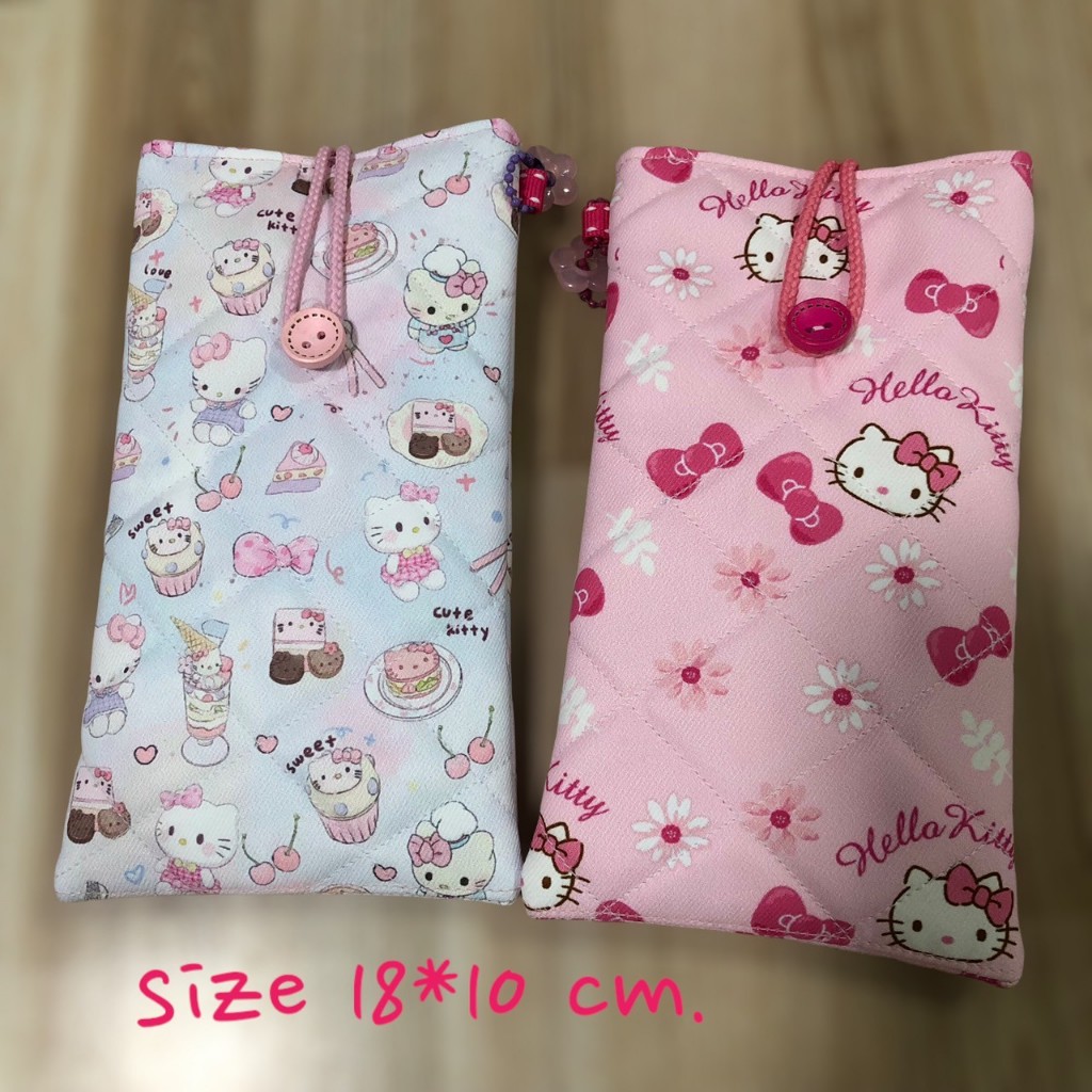 [updateลายพร้อมส่ง]กระเป๋าผ้า ถุงผ้า ติดกระดุม ใส่โทรศัพท์ เก็บ powerbank เก็บเครื่องคิดเลข ได้หมด