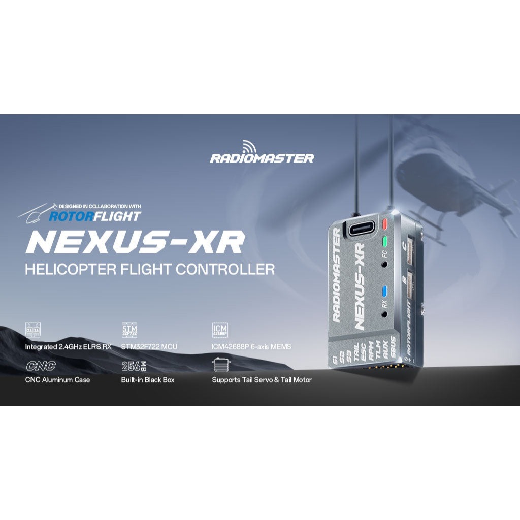 RadioMaster [Pre-order] NEXUS-XR Helicopter Flight Controller Integrated 2.4GHz ExpressLRS Receiver