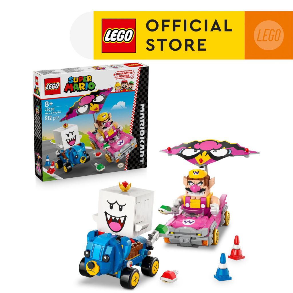 LEGO Super Mario 72038 Mario Kart – Wario & King Boo (512pcs.), Building Blocks, Kids Toy