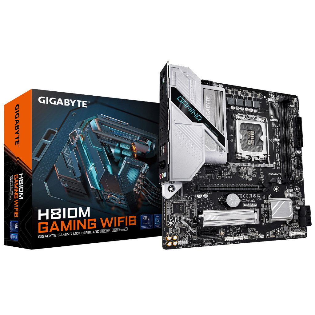 MAINBOARD (เมนบอร์ด) Gigabyte H810M GAMING WIFI6 DDR5 HDMI/DP WiFi6 mATX