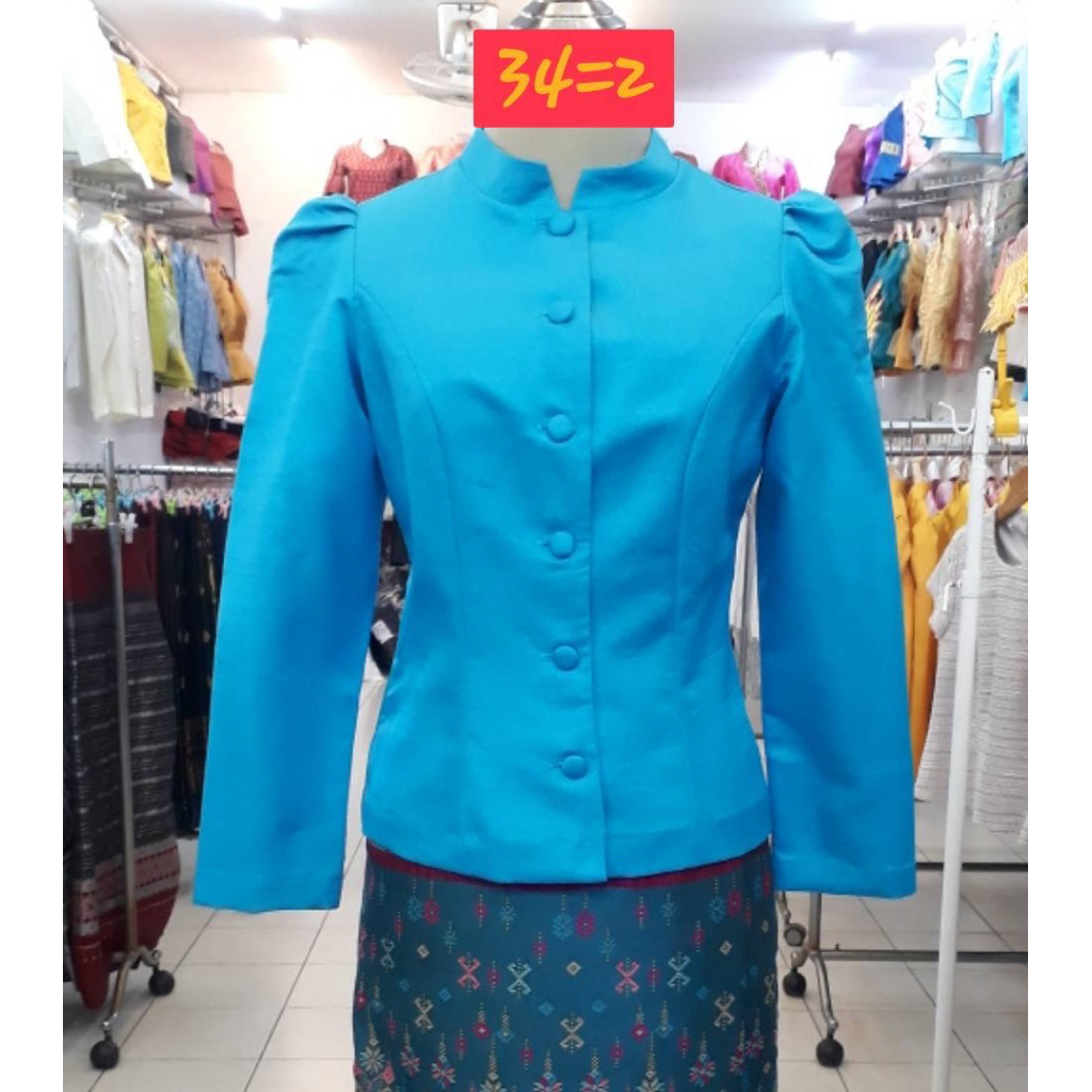 จิตรลดาสีฟ้าเข้ม ช่างคนไทยตัดเย็บ - รูปที่ 5