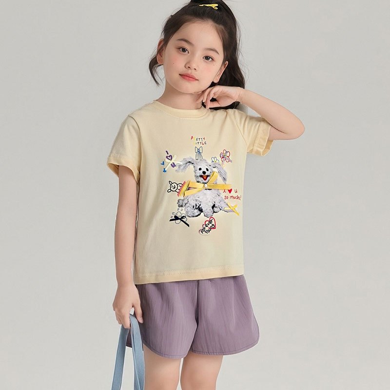 เสื้อเด็ก เสื้อยืดคอกลม แขนสั้น คุณหนู น่ารักก 2025 - รูปที่ 5