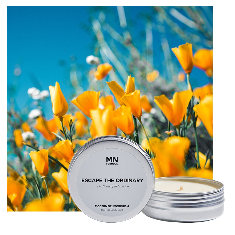 MN FORMULA Travel Candle กลิ่น Escape the Ordinary เทียนหอมพกพาสำหรับเดินทาง กลิ่นแห่งโลกในจินตนาการ