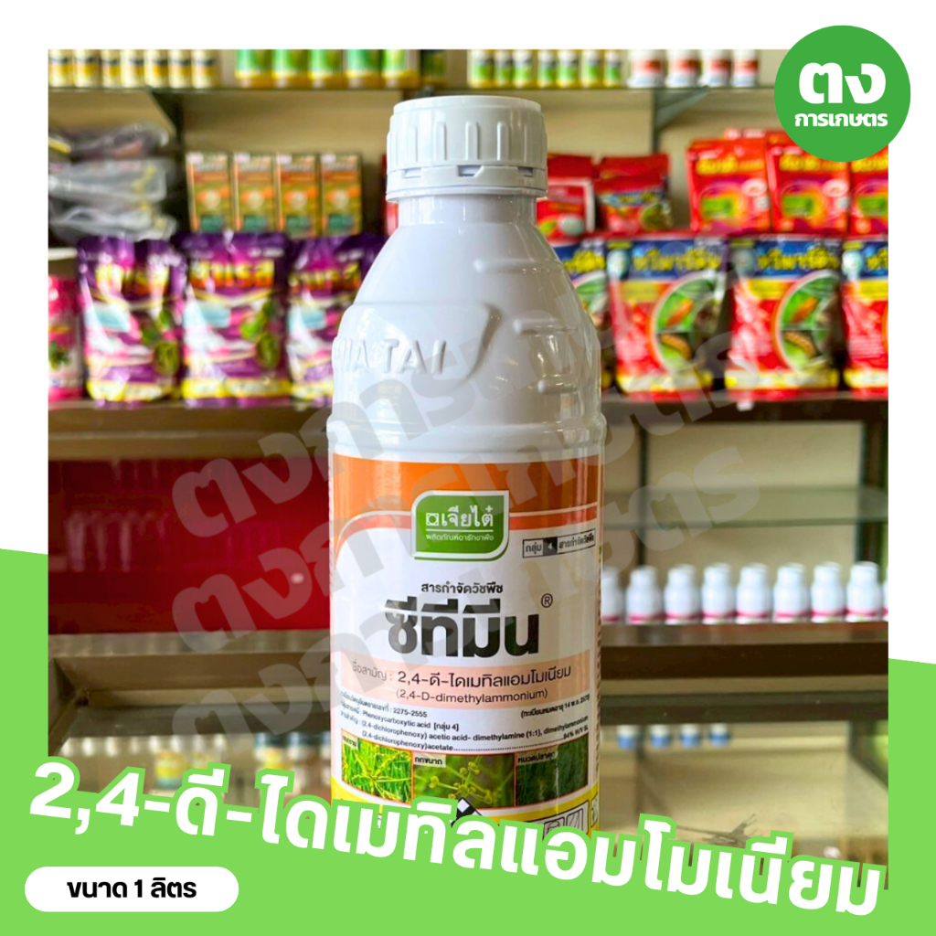 ซีทีมีน 2,4-ดี-ไดเมทิลแอมโมเนียม เจียไต๋ 2,4-D-dimethylammonium 84% SL ขนาด 1 ลิตร สารกำจัดวัชพืช