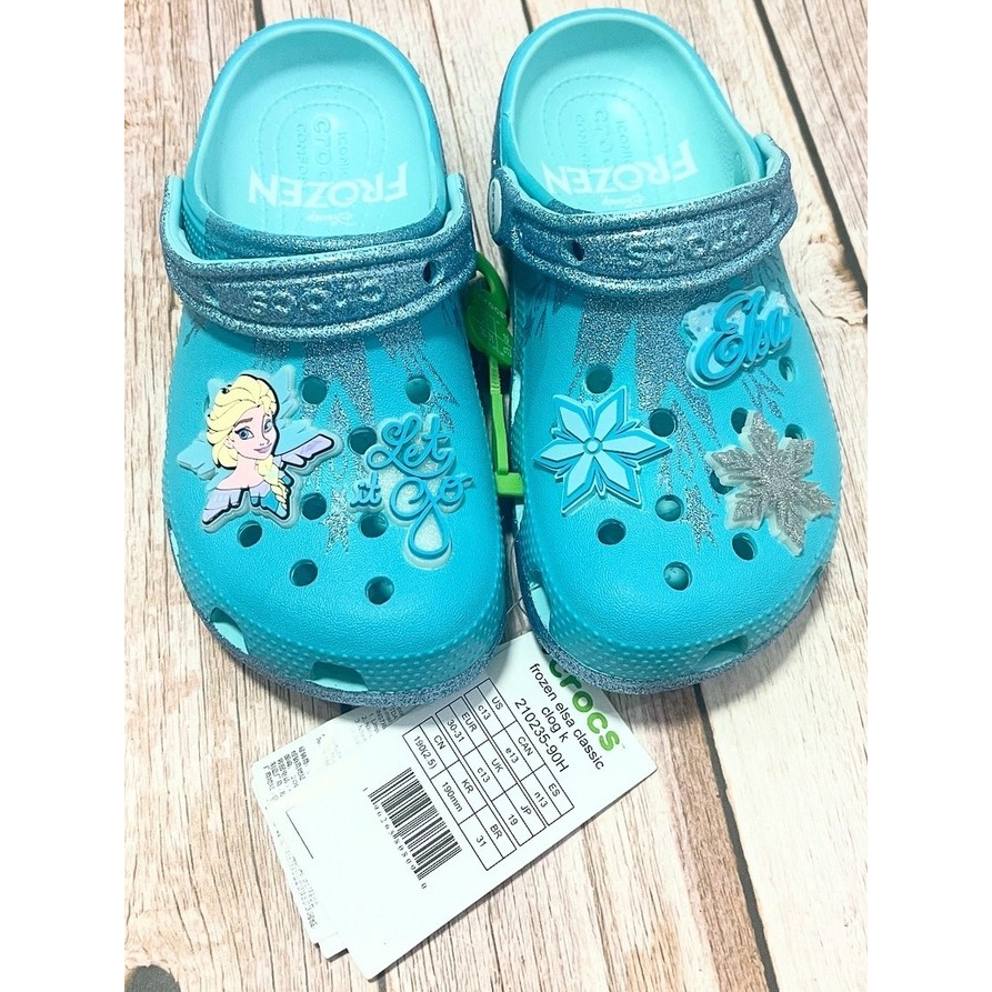 Crocs รองเท้าเจ้าหญิงโฟรเซ่น ไซด์ US C13 ของแท้ ของใหม่ พร้อมส่ง