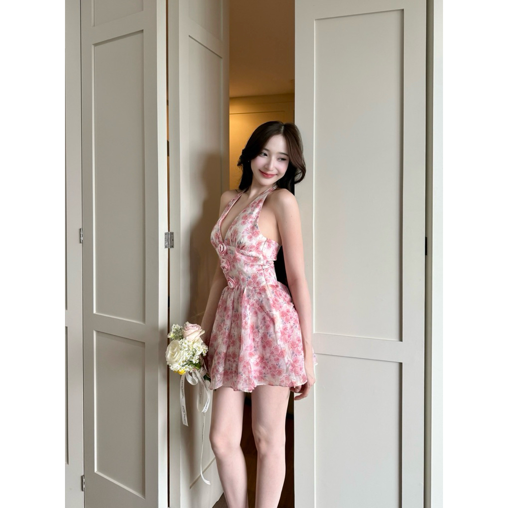 Rene_club - Daphné minidress มินิเดรสดอกไม้
