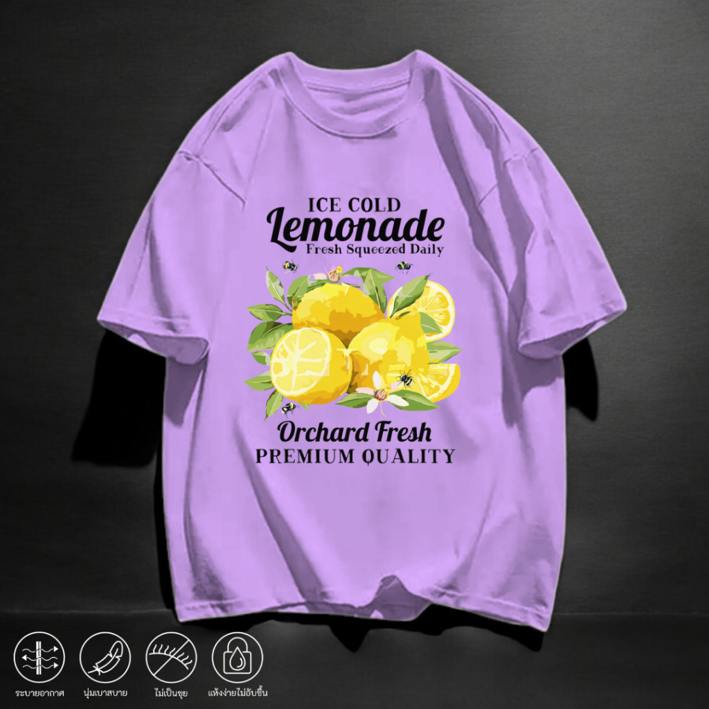 เสื้อยืด สกรีนลาย สีสันสดใส ผ้านุ่มนิ่มใส่สบาย เนื้อผ้าโพลีเอสเตอร์ แฟชั่นสไตล์เกาหลี ยอดฮิต Q2914-Q2915 - รูปที่ 4