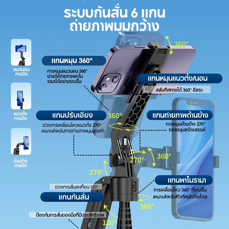 MODOFOไม้เซลฟี่ไร้สาย ขาตั้งกล้อง ไม้เซลฟี่บลูทูธ หมุนได้ 360 องศา พร้อมรีโมทบลูทูธ ยืดได้180ซม พร้อมไฟ สำหรับมือถึอทุกร thumbnail 4