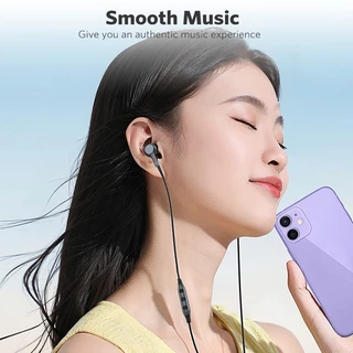 MEEGOO หูฟังแบบมีสาย ชนิดใส่ในหู Type C หลักสรีรศาสตร์ พร้อมควบคุมระดับเสียงไมค์ สำหรับเล่นเกม ฟังเพลง