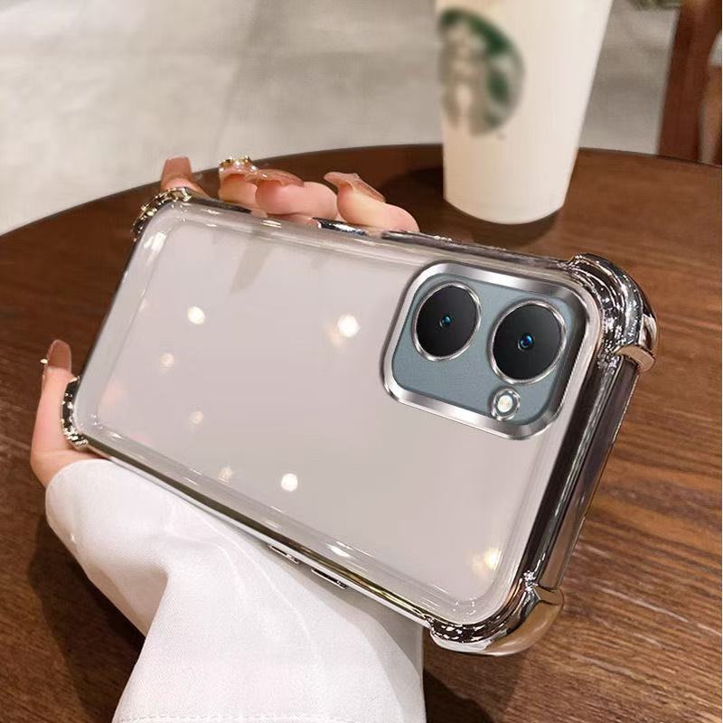 เคสใส กันรอยเลนส์กล้อง สำหรับ Vivo Y03 Y18 Y03T Y28S Y28 4G Y21 Y21T T1X Y33S Y33T เคสขอบสี กันกระแทก หรูหรา - รูปที่ 7