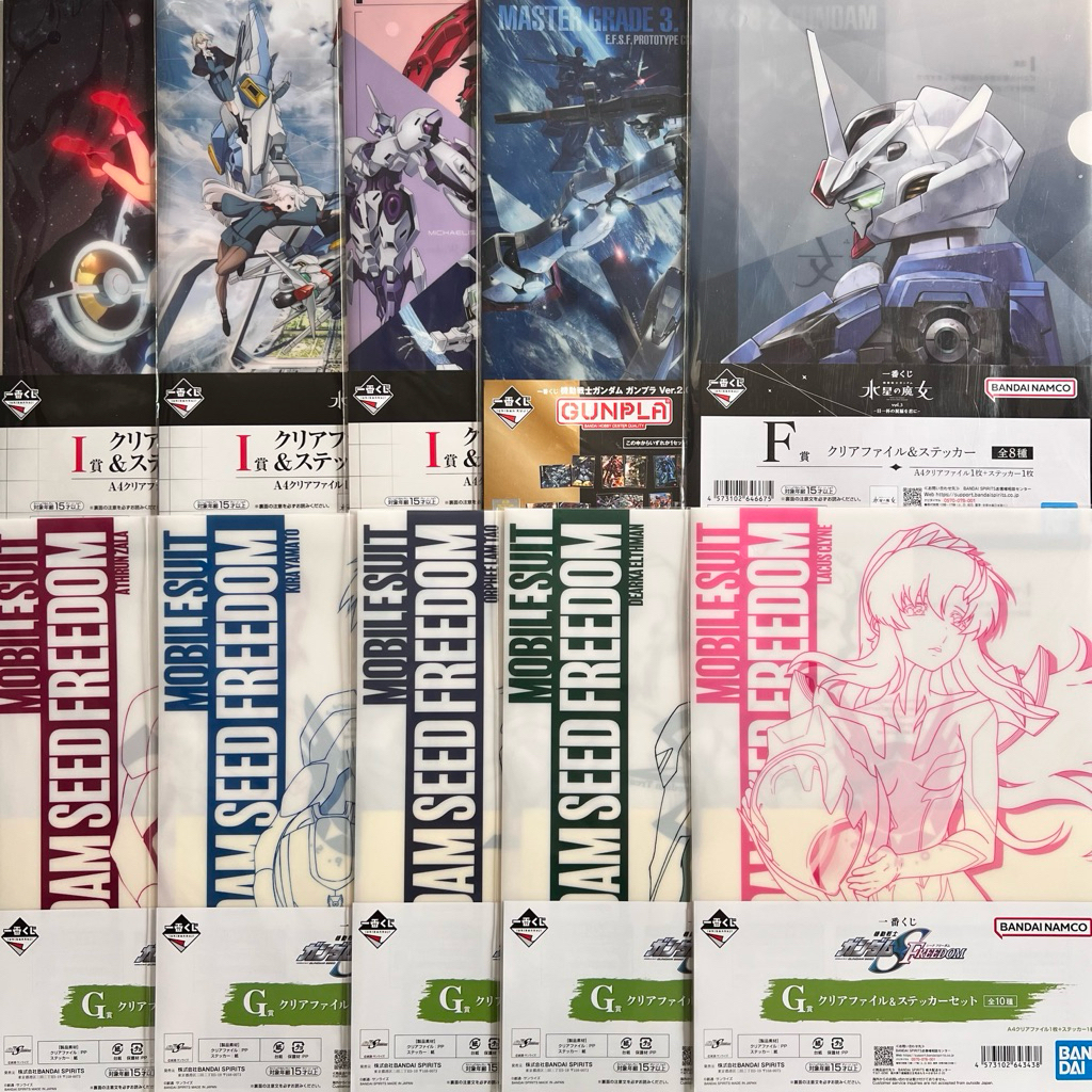 🔥พร้อมส่ง🔥🍀Update 3/5🍀แฟ้ม A4 ลายอนิเมะ กันดั้ม | Mobile Suit Gundam มือ 1 ในซีล