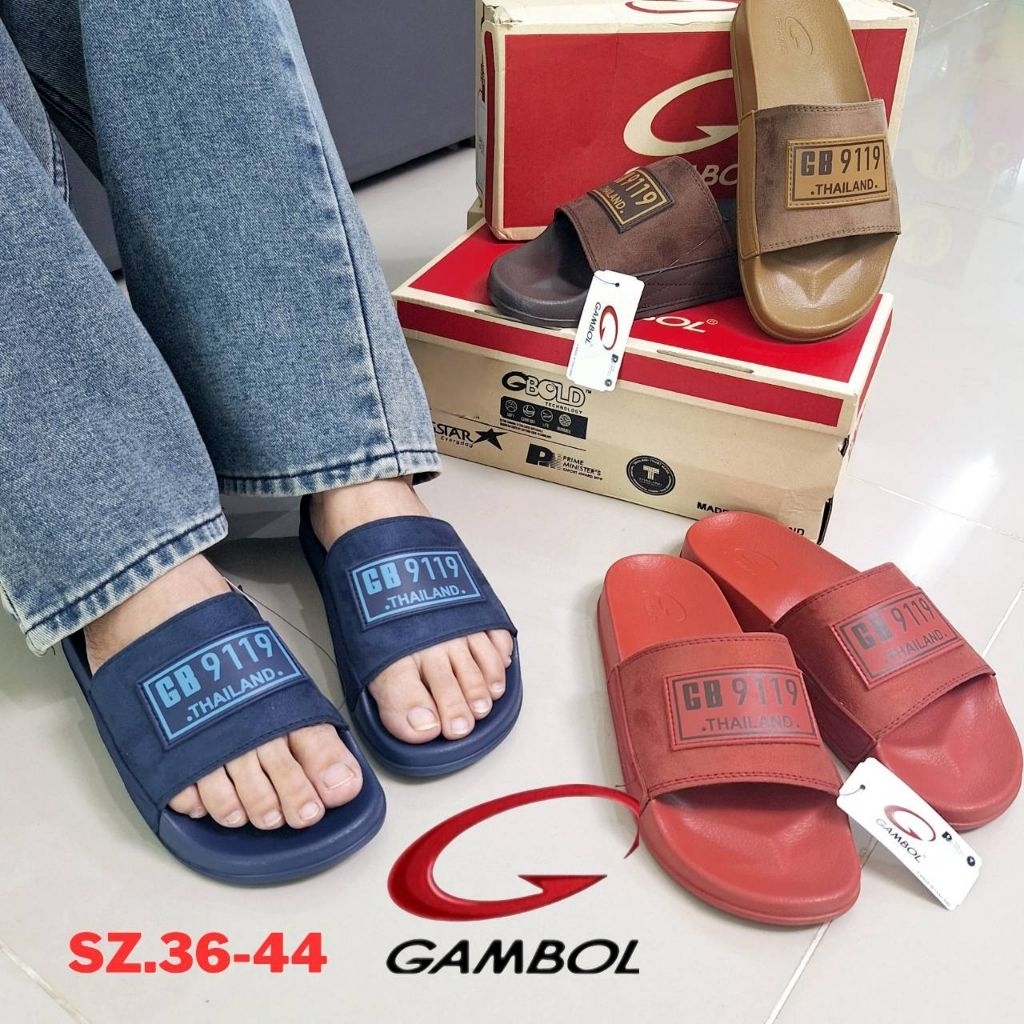 New แกมโบล รองเท้าแตะ ชาย/หญิง Sz. 40-44 รุ่น CB42206  น้ำหนักเบา ทนทาน (พร้อมกล่อง)