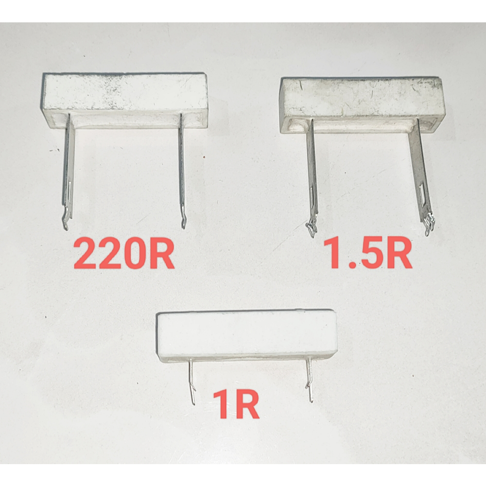 (1ตัว) 1R 1.5R 220R 15วัตต์ Cement Resistor Rกระเบื้อง เลือกสินค้า