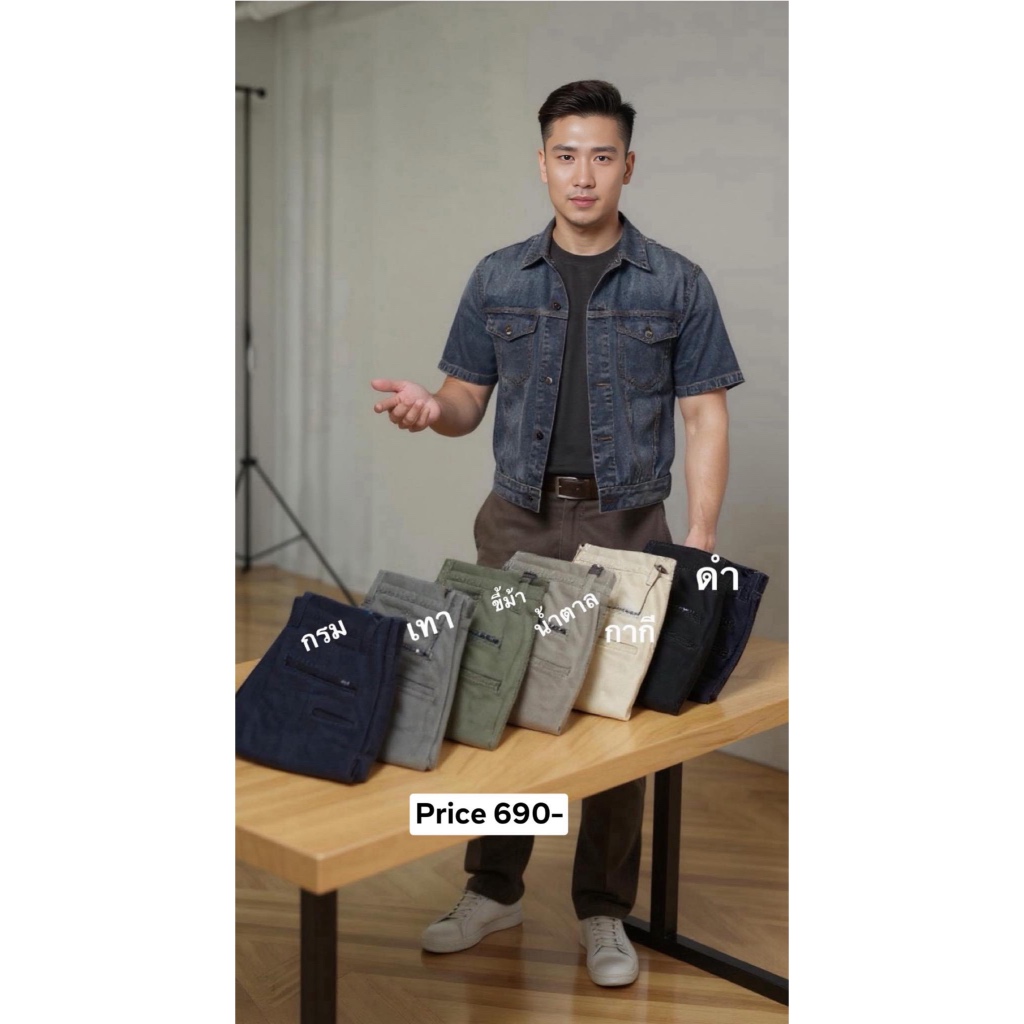 [ 9712 ] กางเกงขายาวผู้ชาย Spandex