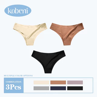 ⭐KOBENI⭐【แพ็ค 3ตัว】จีสตริง กางเกงในผู้หญิง เซ็กซี่ต่ําเอว Thongs กางเกงชั้นในสีทึบนุ่ม ขนาด M-XL