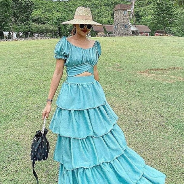 เดรสเขียว เซ็ทสองชิ้น FREESIZE FACTORY BOUTIQUE