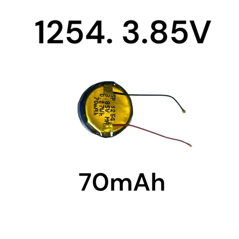 1254 rechargeable battery LIR1254 3.85V 70mah soft bag polymer rechargeable button earphone