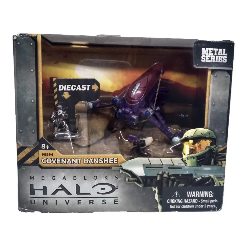 (หายากมาก ของแท้ 100%) MEGA BLOKS HALO Universe Metal Series COVENANT BANSHEE เกมฮาโล ฟิกเกอร์ โมเดล #96994