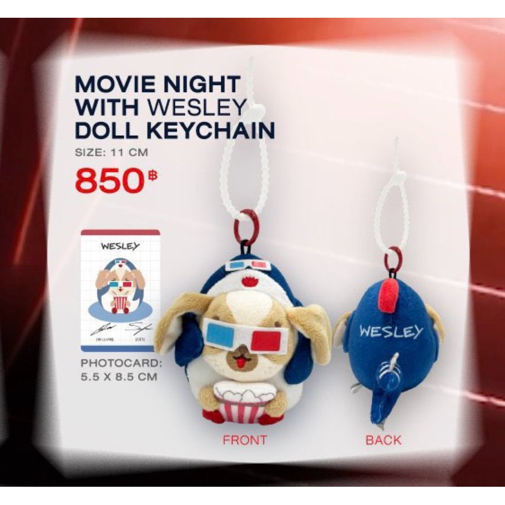 Movie Night With Wesley Doll Keychain