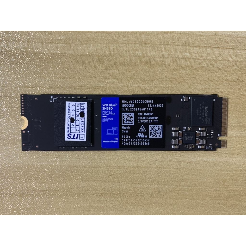 WD BLUE SN580 500GB PCle 4.0 ( ประกันเหลือ )