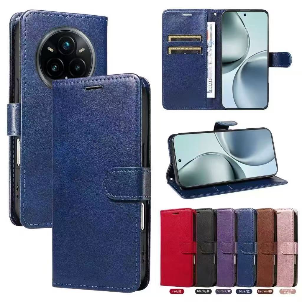 เคสฝาพับหนัง มีล็อค สำหรับOppo Realme 14 14X 14pro 12 12x 11 11X Realme9Proplus Realme 5 5s 5i 6i Realme 8เคสมีแม่เหล็ก