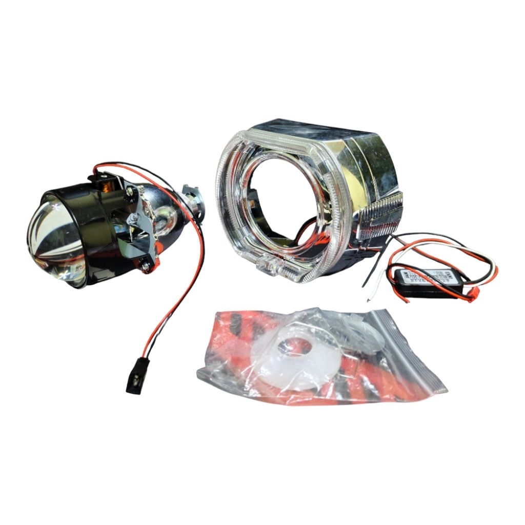 ( ร้านไทย 🇹🇭 พร้อมส่ง ) ชุดโคมโปรเจคเตอร์ Bi-LED 3 นิ้ว พร้อมไฟวงแหวน