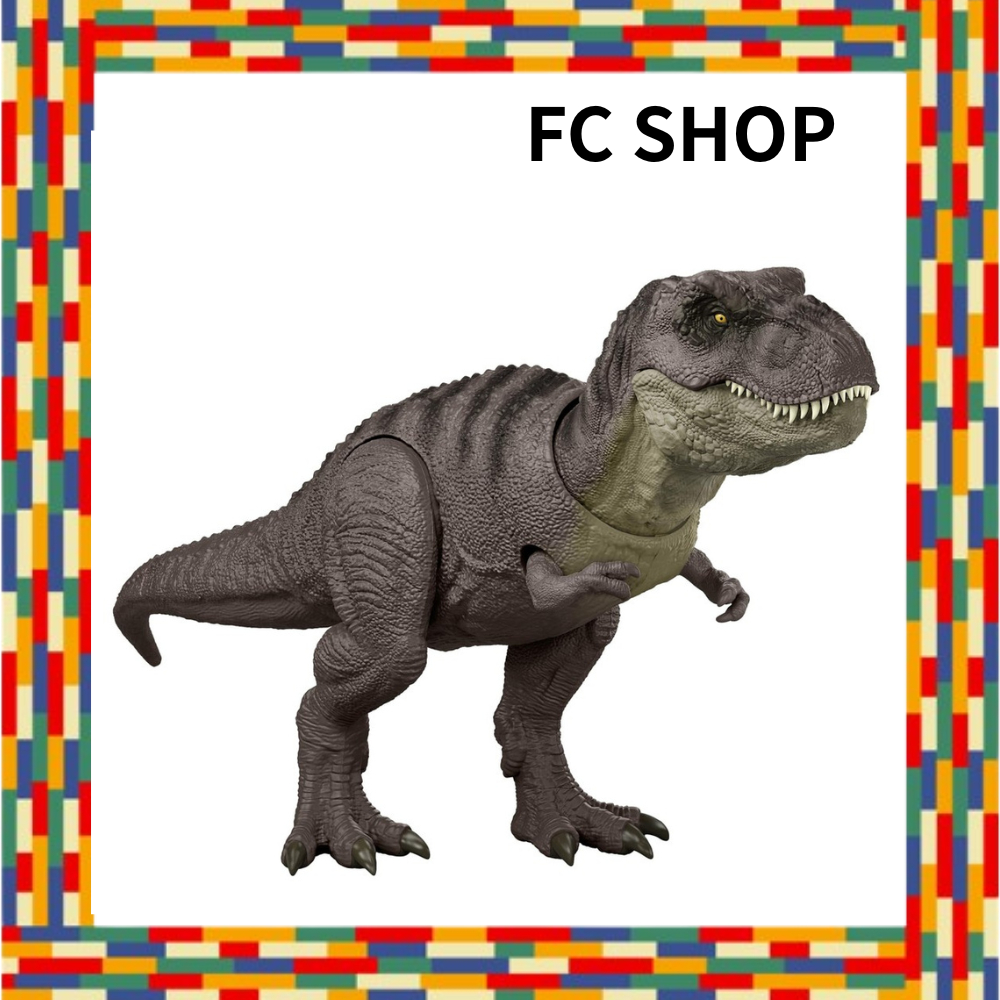 Mattel Jurassic World Lab Raid! T-Rex Figure for Kids Dinosaur Toy Moving Large Total Length: Approx. 18.7 inches (46.4 cm) Ages 4 and Up Green JGM16