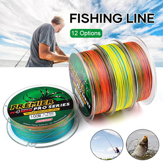 สายPEถัก4สายเอ็นตกปลาPROBEROSสายพีอี หลากสี เหนียว ทนทาน ยาว100เมตรFISHING LINE