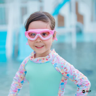 ALP แว่นตาว่ายน้ำเด็ก ป้องกันUV ไม่เป็นฝ้า ปรับระดับได้ สำหรับเด็กอายุ 2-16 ปี พร้อมกล่อง รุ่นSW0004