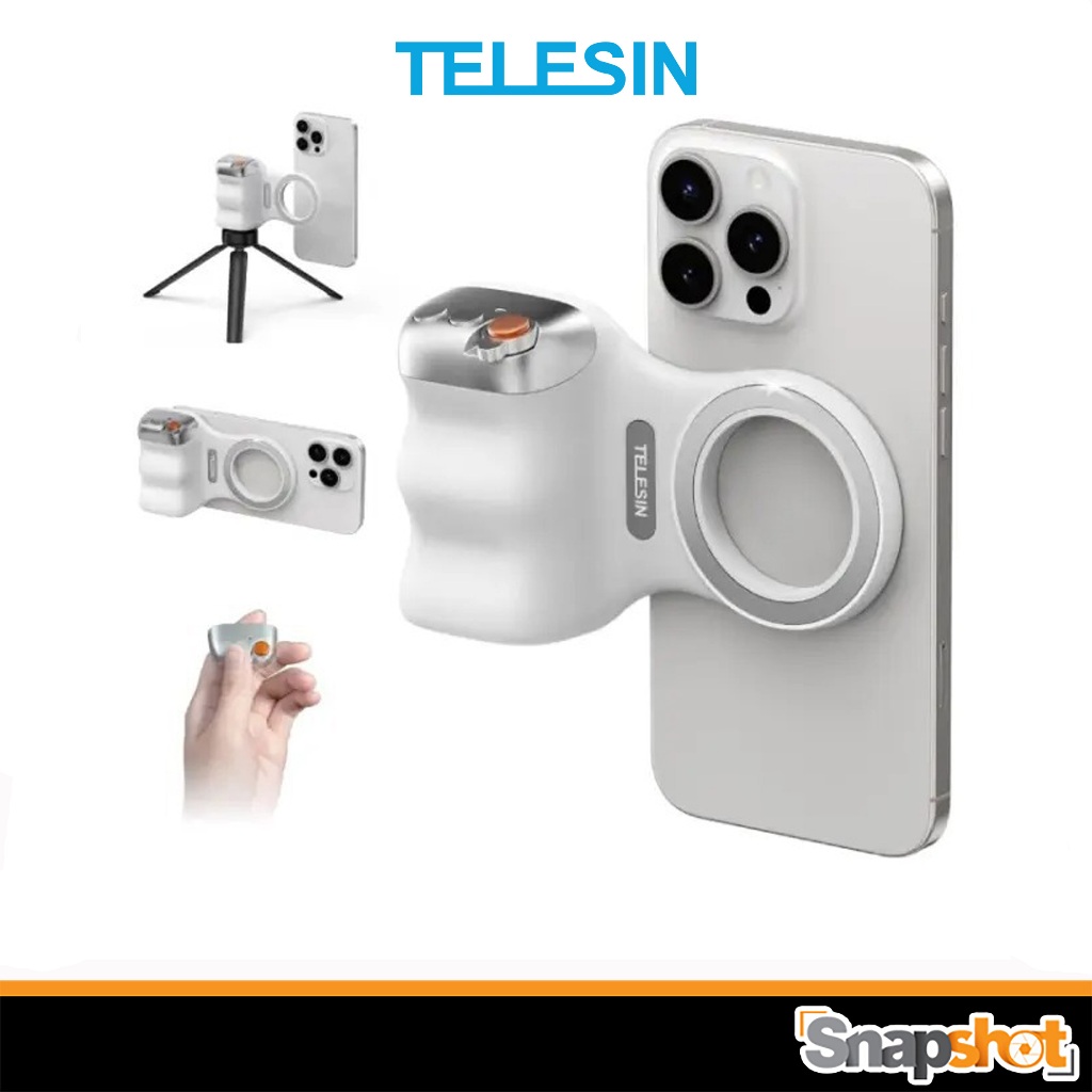 [พร้อมส่ง] TELESIN fun shot magnetic grip2 for smartphone (White) P5-MP-001WH ราคา ถูกที่สุด ดีลบีเคเค
