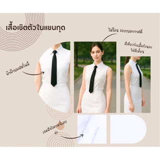 เสื้อเชิตตัวในแขนกุด (Cottonpoly)