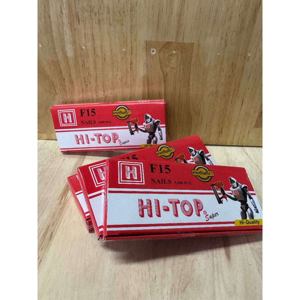 ตะปูยิงไม้ขาเดี่ยว HI-TOP บรรจุ 5,000 ตัว/กล่อง ลวมยิงแม็กซ์ ตะปูลม F10 F15 F20 F30 F35 F25 F40 F50 F45