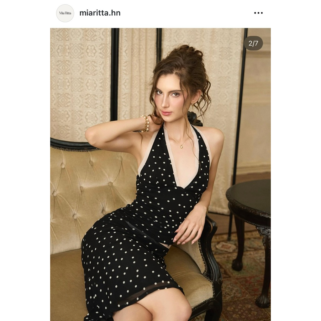 เดรสลายจุดแบรนด์miaritta.hnเวียดนาม