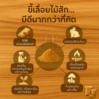 ขี้เลื่อยไม้สักแท้ แห้ง ไม่ชื้น เนื้อละเอียด(Sawdust) สำหรับโป๊วไม้ งานศิลปะ