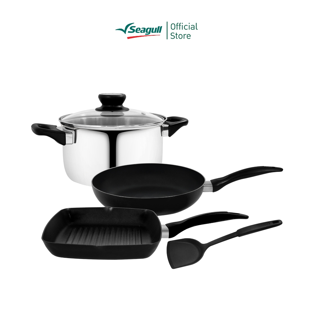 Seagull ชุดเครื่องครัว แฮปปี้ ไลฟ์ 5 ชิ้น Happy Life Cookware set
