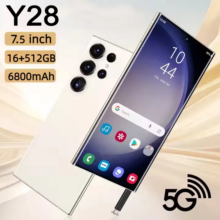 สมาร์ทโฟน Y28 16GB+512GB หน้าจอ 7.5 นิ้ว Android รองรับการ์ดคู่ สมาร์ทโฟน รับประกัน 1 ปี COD
