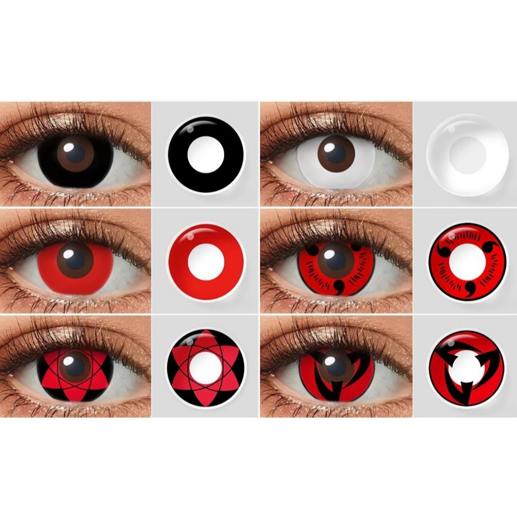 คอนแทคเลนส์คอสเพลย์ ตาผี พรอพ แฟนซี ปาร์ตี้ ฮาโลวีน อะนิเมะ Fashion Anime Contact Lens Fancy Halloween Ghost Eyes Prop