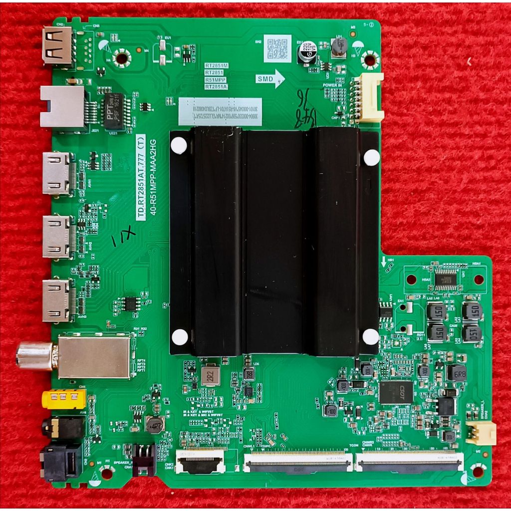 เมนบอร์ดทีวี TCL สำหรับรุ่น  55V6B , 55P655 พาสบอร์ด TD.RT2851AT.777