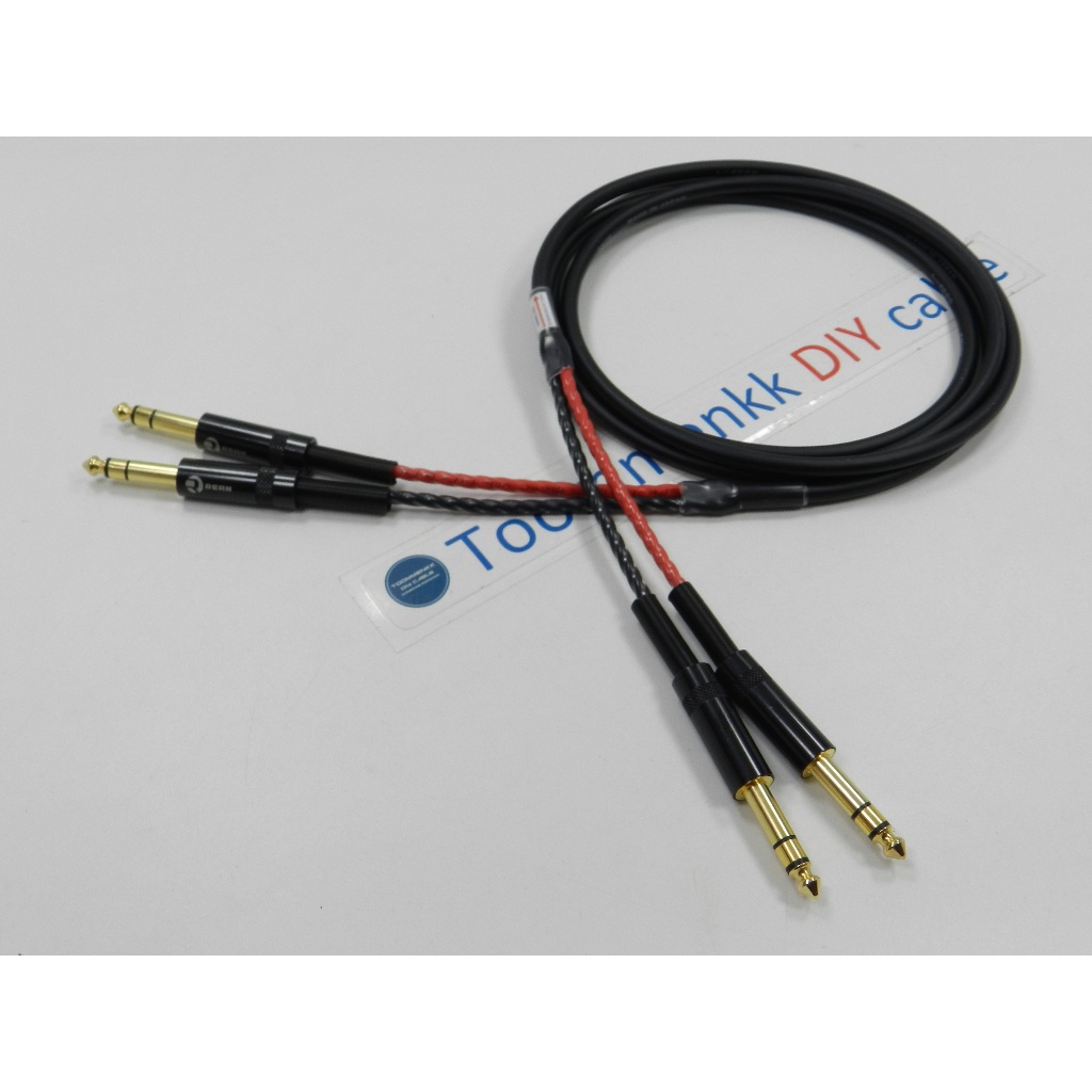 สายสัญญาณเสียงรุ่นกลาง Canare L-4E6S Balance  6.35 Trs to 6.35 Trs (Dual plug6.35 trs L-R) รุ่นประหย