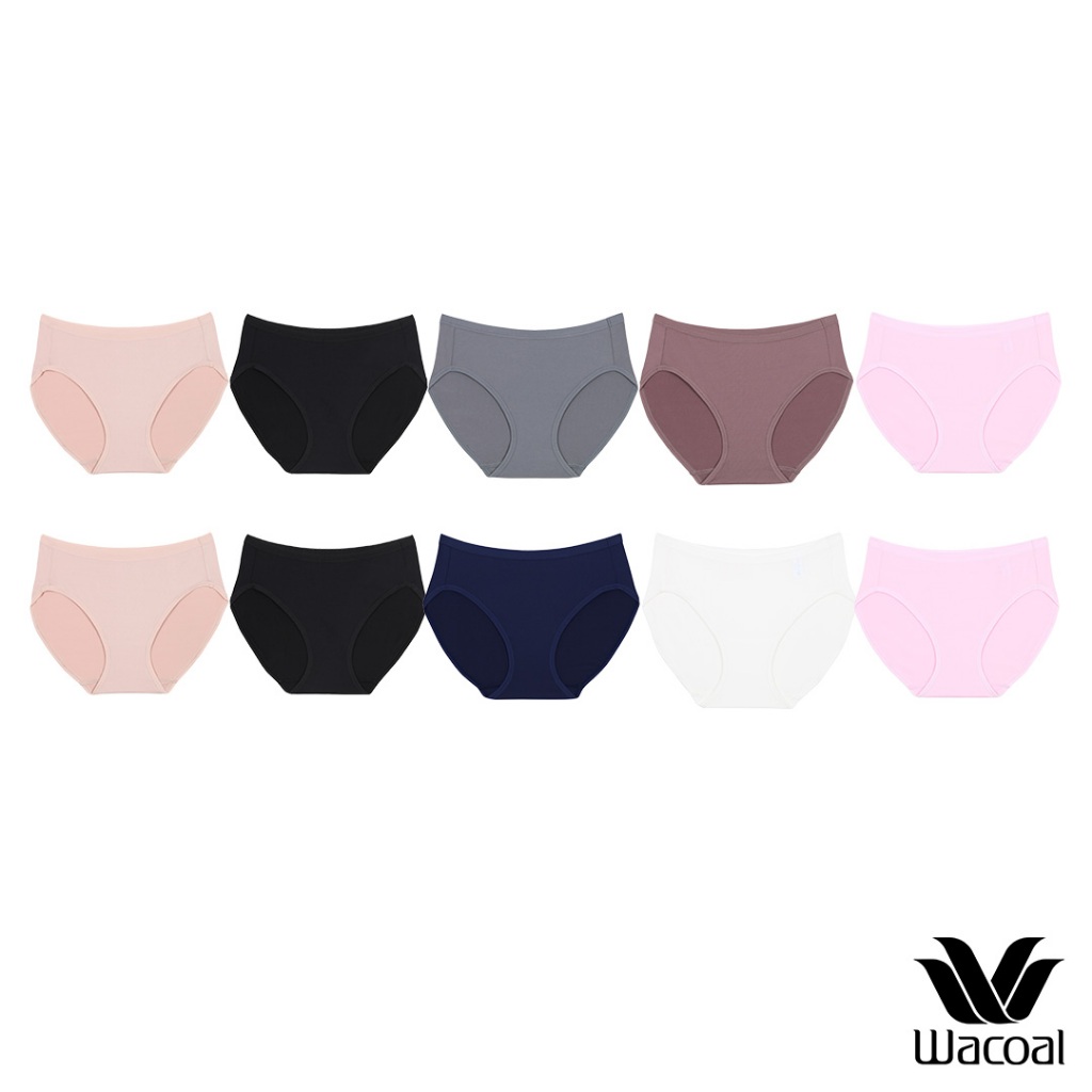 Wacoal Bikini Panty กางเกงในใส่สบายวาโก้ รูปแบบบิกินี่ เซท 10 ชิ้น รุ่น WU1C34/WU1F34 คละสี