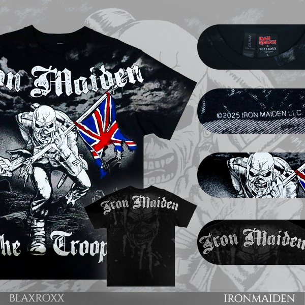 BLAXROXX | IRON MAIDEN® | [IRM0051-GILDAN] | เสื้อวง OVP สีจม | เสื้อยืดคอกลม แขนสั้น | GILDAN Ultra