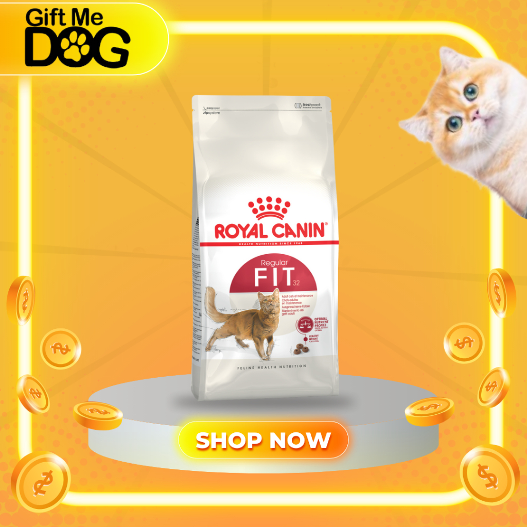 Royal canin Fit โรยัลคานิน ฟิต อาหารแมวชนิดเม็ดสูตรแมวโตเลี้ยงทั่วไป 2kg