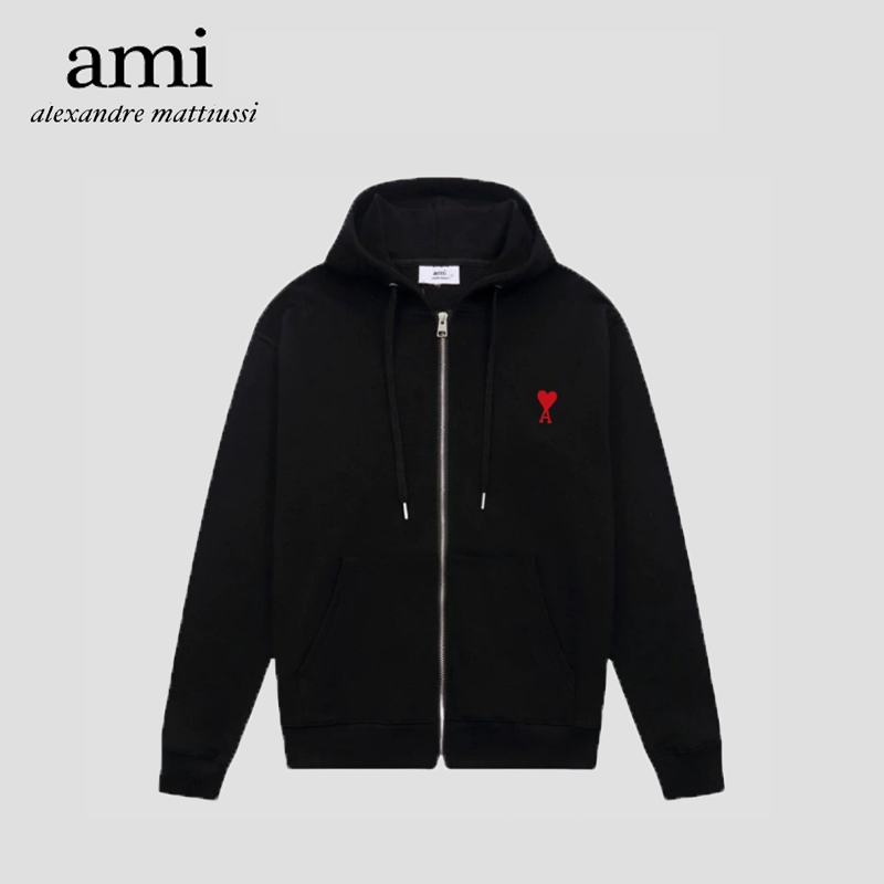 『 AMI Paris 』🇰🇷 แฟชั่น Ami Paris เสื้อกันหนาว Love ปัก V คอเสื้อกัน