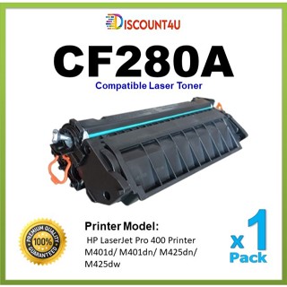 Discount4U ตลับหมึกเลเซอร์ CF280A  CF280A CF 280A For HP Las…