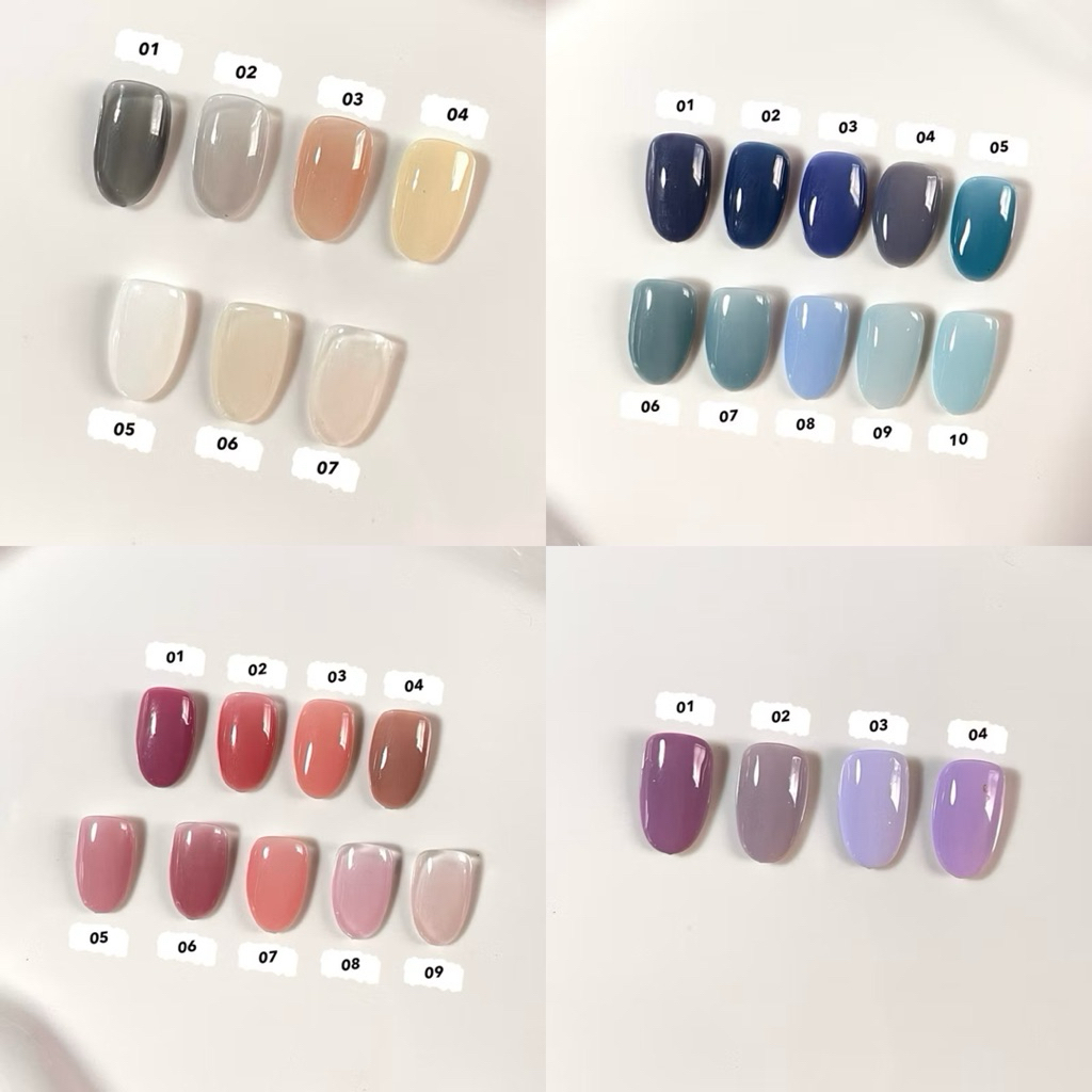 LUNAMADE 🍋 เล็บเจลปลอมสำเร็จรูป เจลแท้  ลายจุด Polkadots เลือกสีเองได้  🍋 เลือกขนาดได้  กรุณาวัดไซส์ก่อนสั่ง - รูปที่ 2