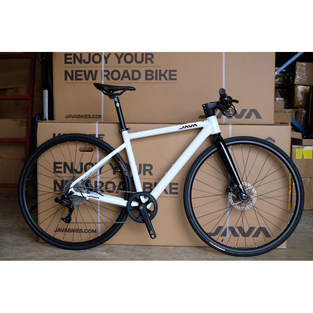 Java Wahoo Hybrid เฟรมอลู รูปทรงทันสมัย สวยงาม เหมาะกับนักปั่นทุกกลุ่ม ดิสเบรคน้ำมันไฮดรอลิค ชุดขับ 