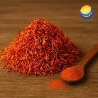 คำฝอยผง บริสุทธิ์ 100% เกรดเอ สีสด ไม่ผสมแป้ง / ชาคำฝอย คำฝอย ดอกคำฝอย ชาดอกคำฝอย ดอกคำฝอยอบแห้ง ผงคำฝอย