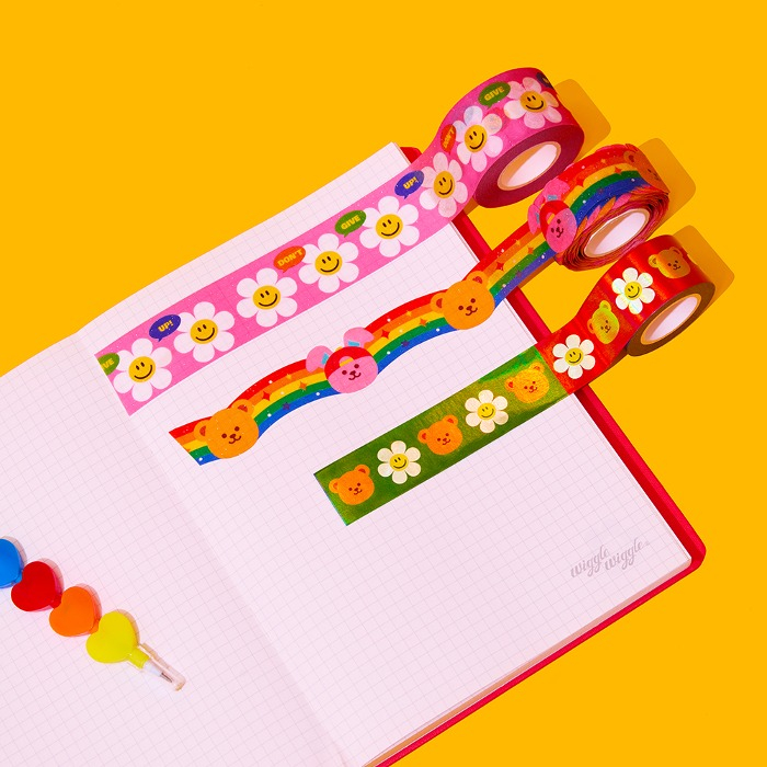 ( พร้อมส่ง ) Wiggle WIggle Gritter Masking Tape เทปกลิตเตอร์