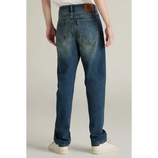 Mc JEANS กางเกงยีนส์ผู้ชาย ทรงกระบอกขาตรง เอวกลาง สียีนส์ฟอกกลาง MMIZ235 ยีนส์ 12.75oz