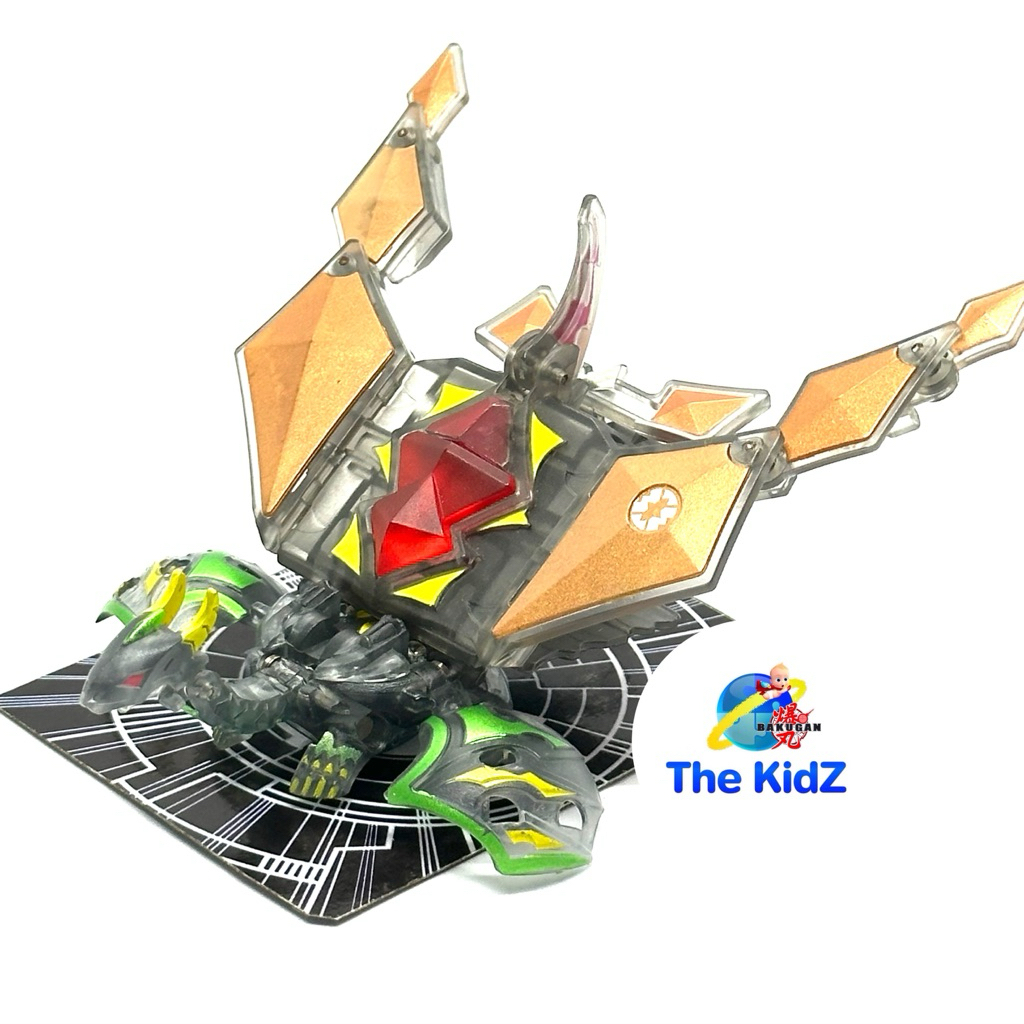 บาคุกัน Bakugan B2 Gundalian Invaders Darkus Dharak + Airkor Battle Gear Translucent Clear version R